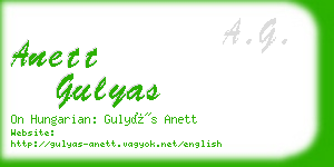 anett gulyas business card